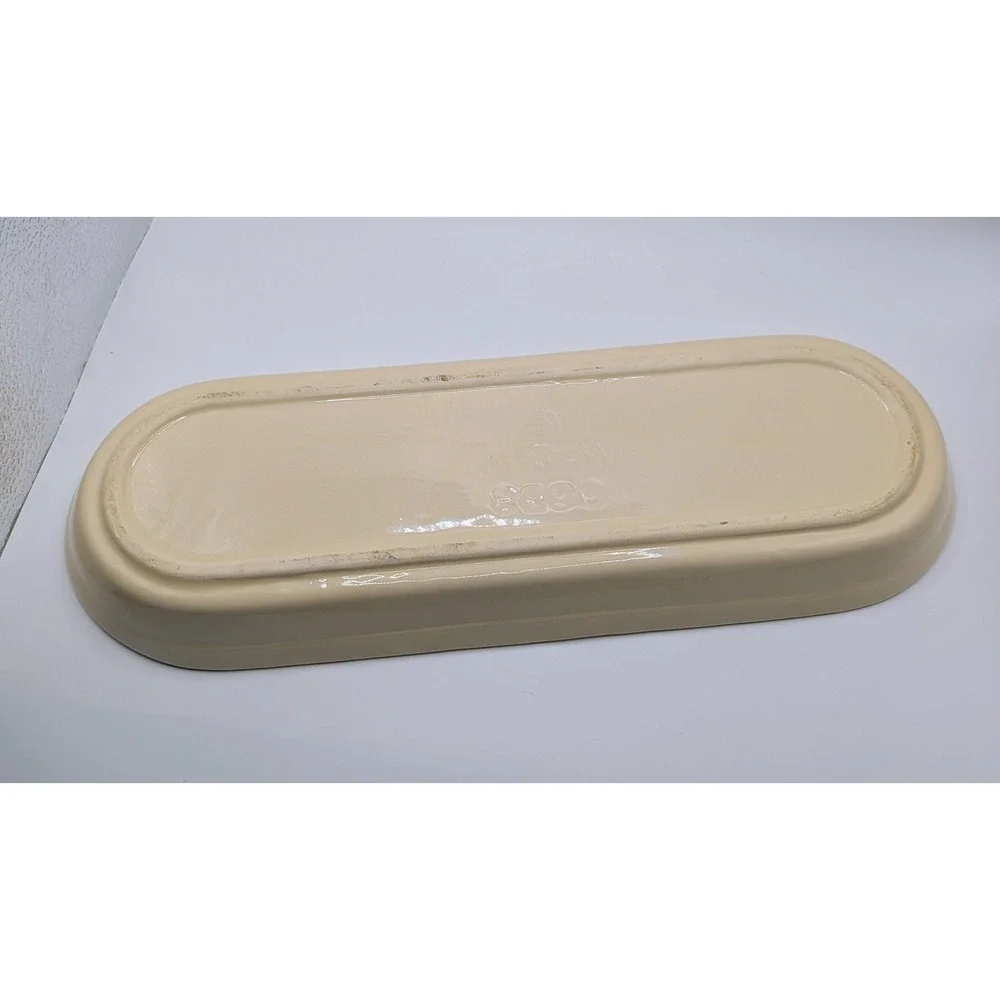 Vintage Nelson McCoy Pottery Pane Breadstick Bread Tray 1970's 1980's